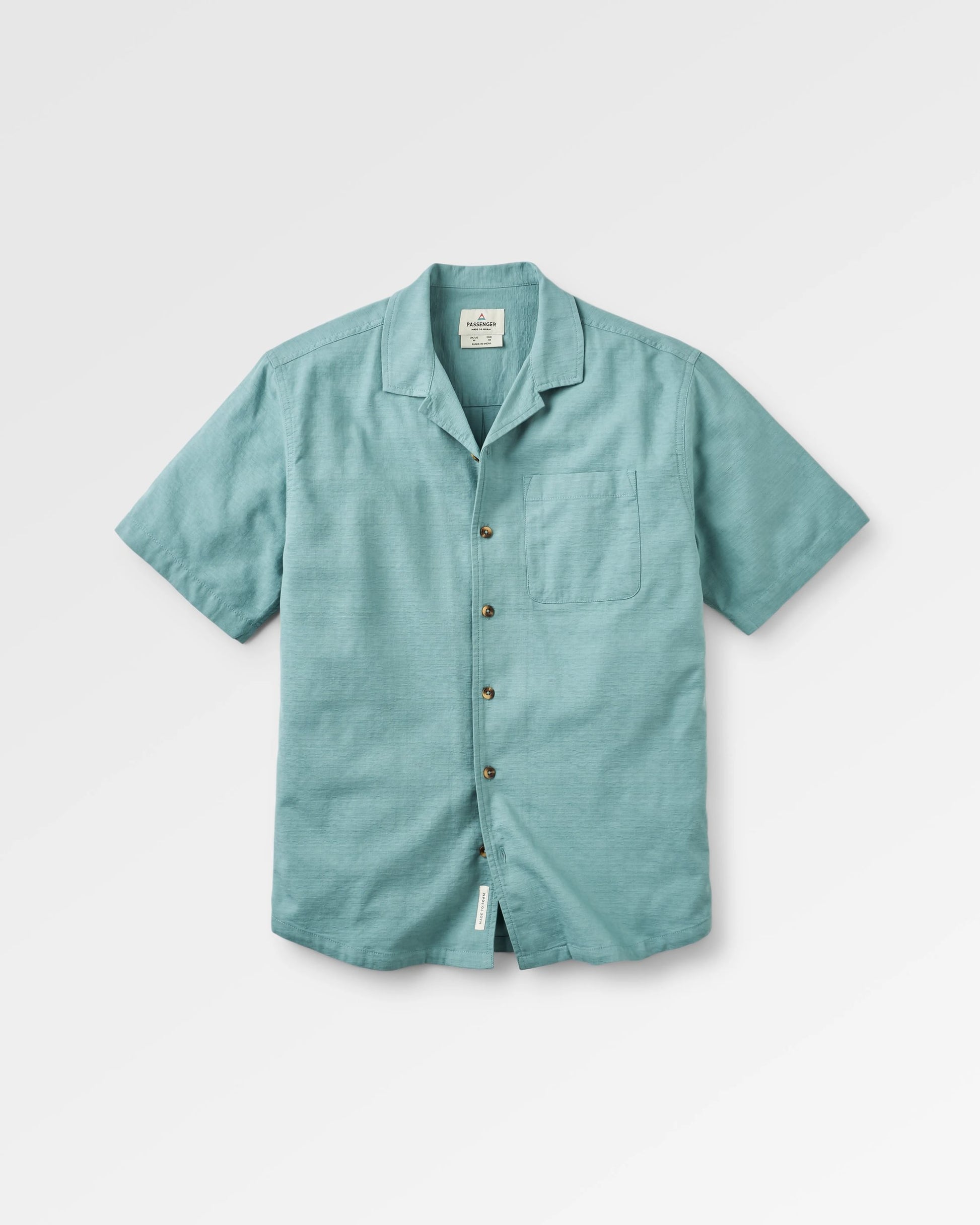 Cove Organic Textured Shirt - Arctic - Flatlay