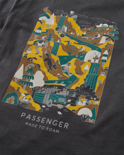 Slower Rhythms Relaxed Fit T-Shirt - Faded Black - Flatlay
