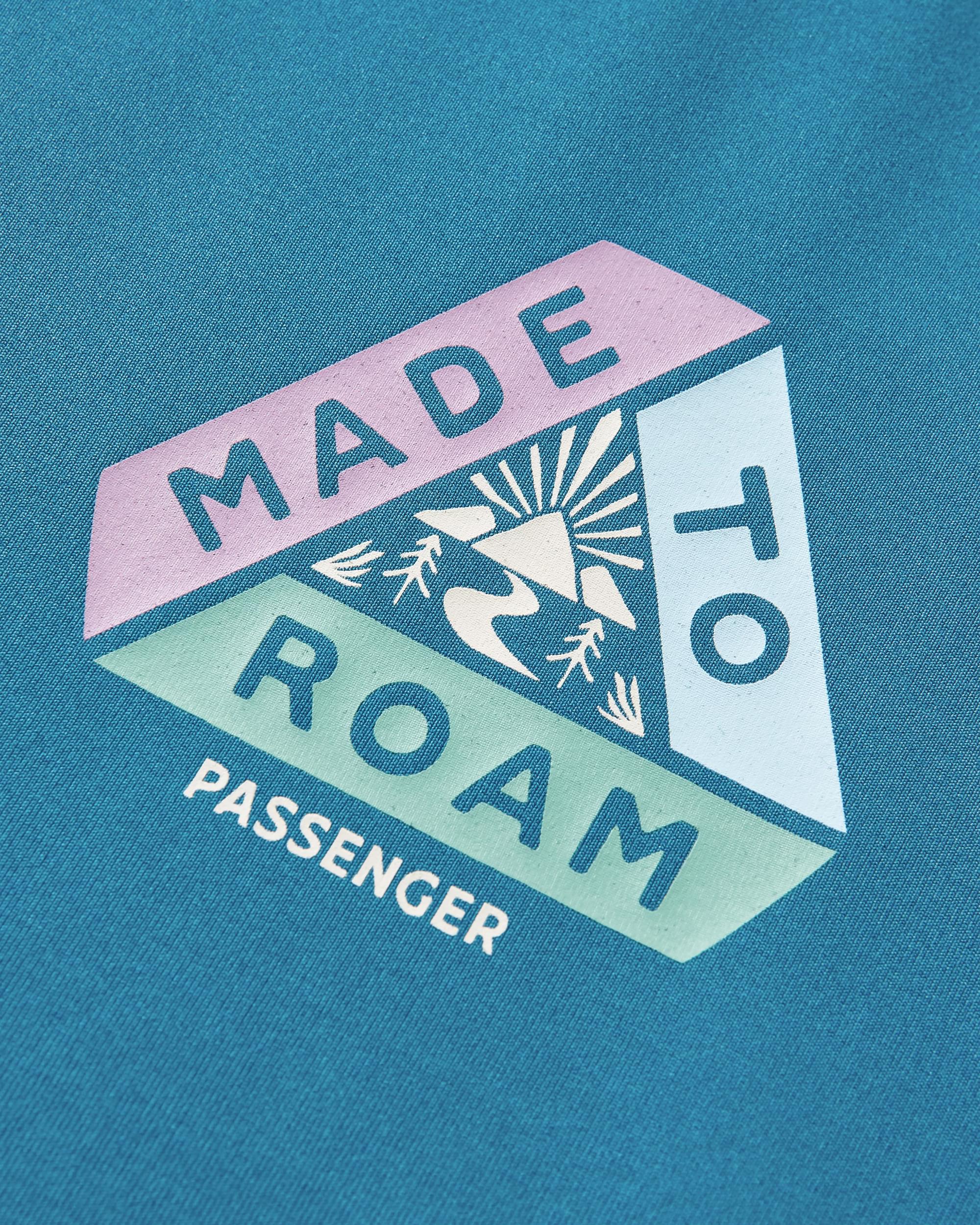 River Recycled Active LS T-Shirt - Dusty Ochre/ Corsair Blue - Flatlay