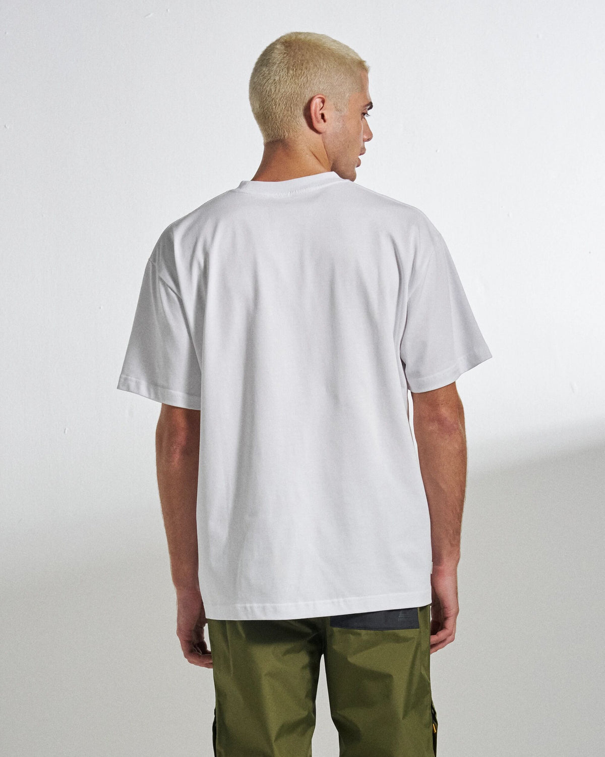 Vita Logo Relaxed Fit T-Shirt - White - Studio Model