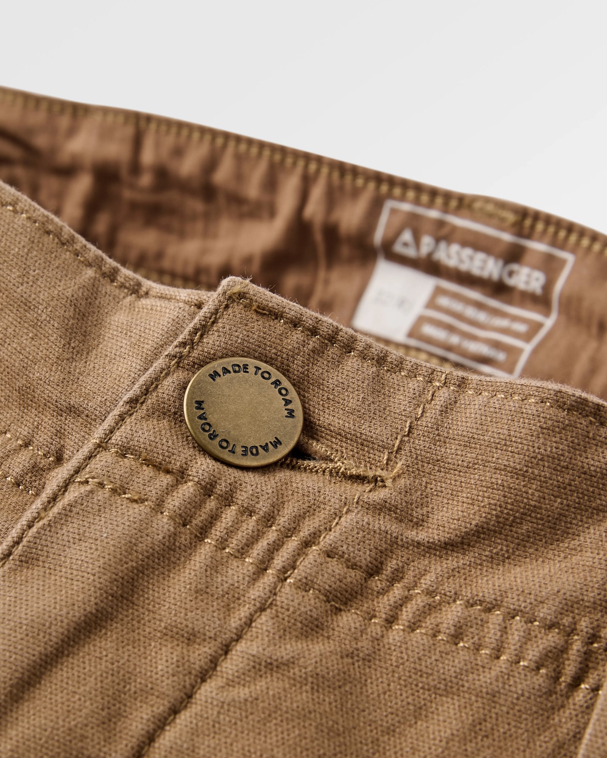 Lakeside Cargo Cotton Trouser - Caramel - Flatlay