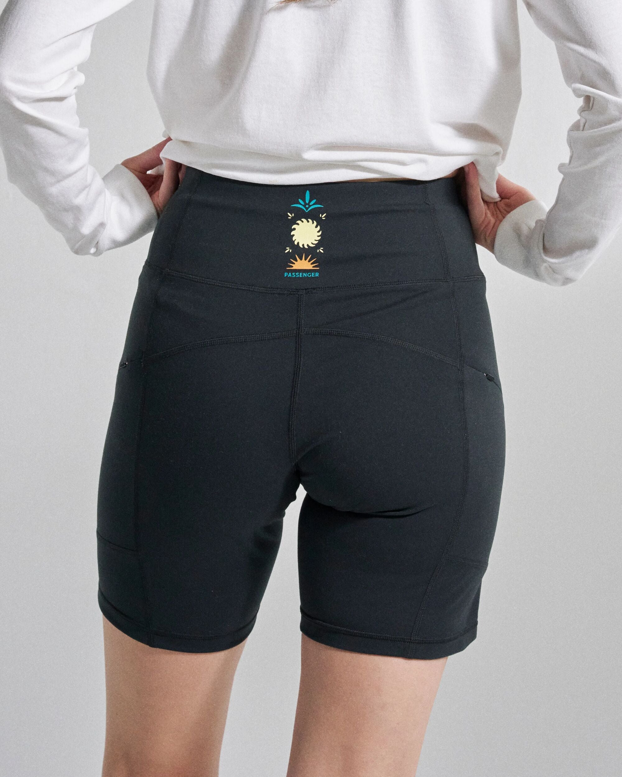 Womens Solscape Active Short - Black - Studio Model