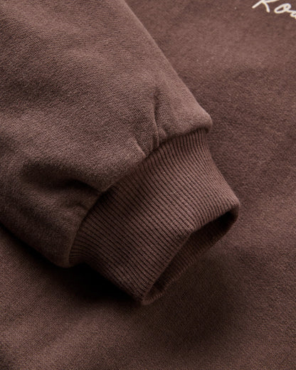 Roam Further Sweatshirt - Espresso - Flatlay