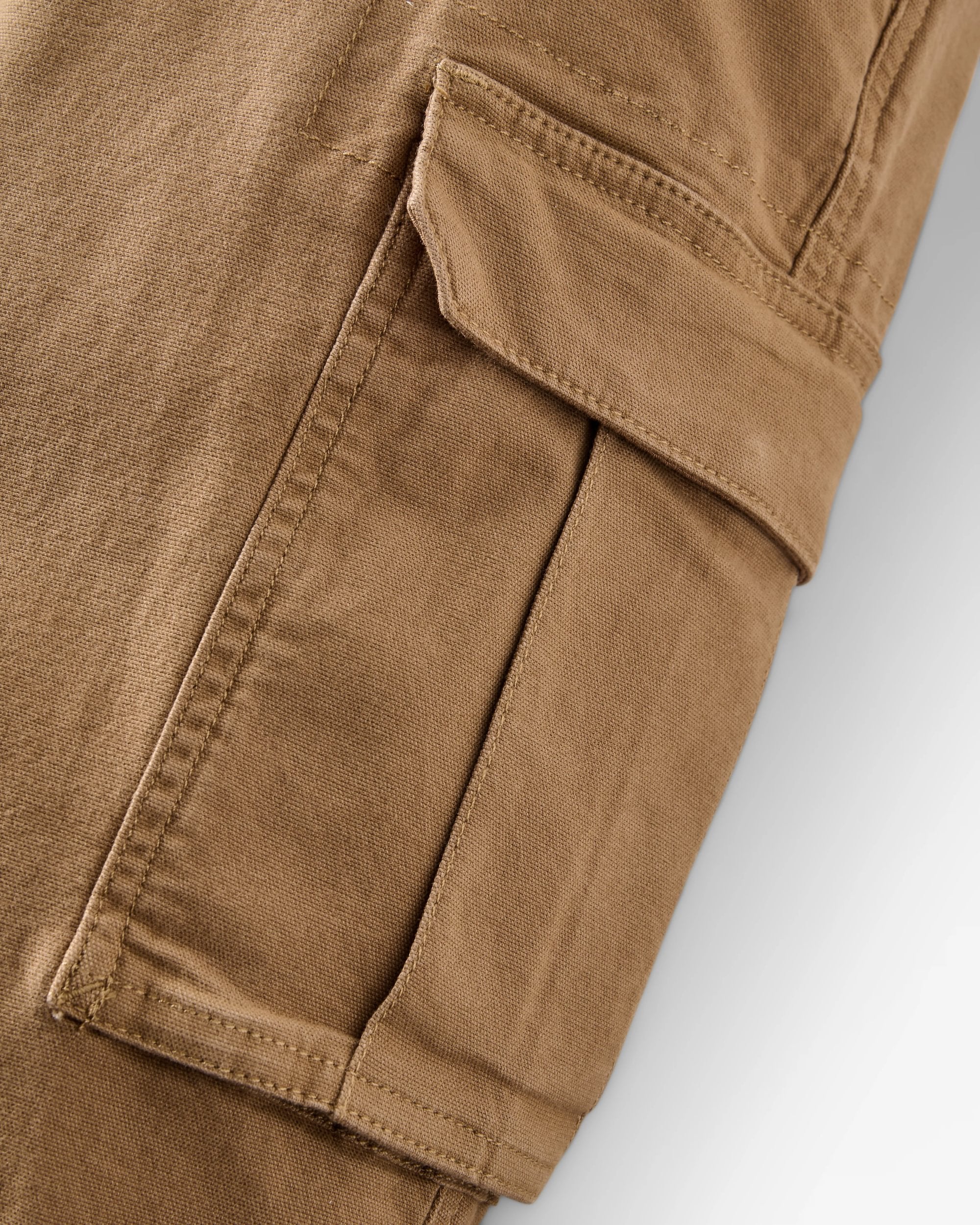Lakeside Cargo Cotton Trouser - Caramel - Flatlay
