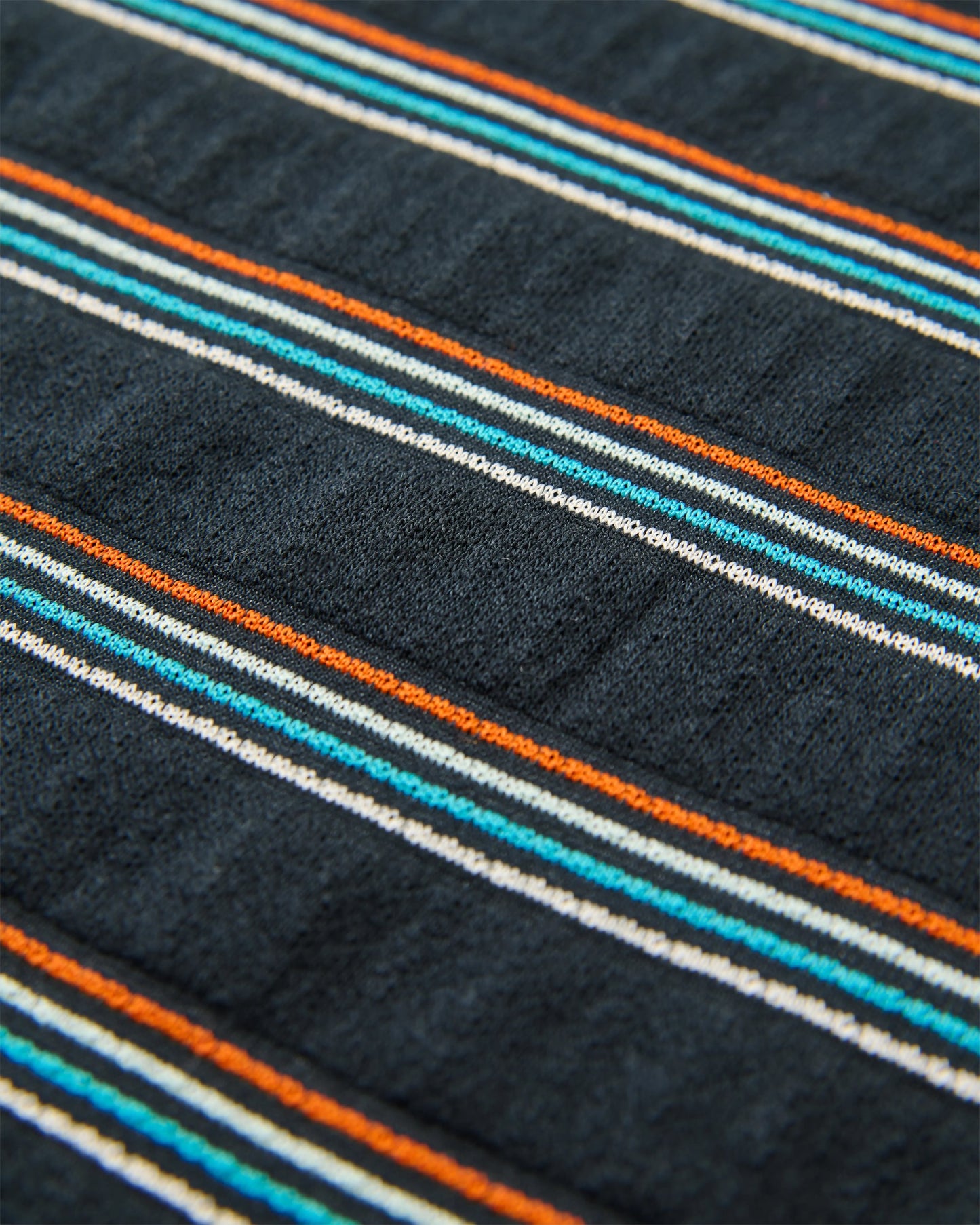 Retro Vibes 2.0 Organic Cotton Vest - Black Multi Stripe - Flatlay