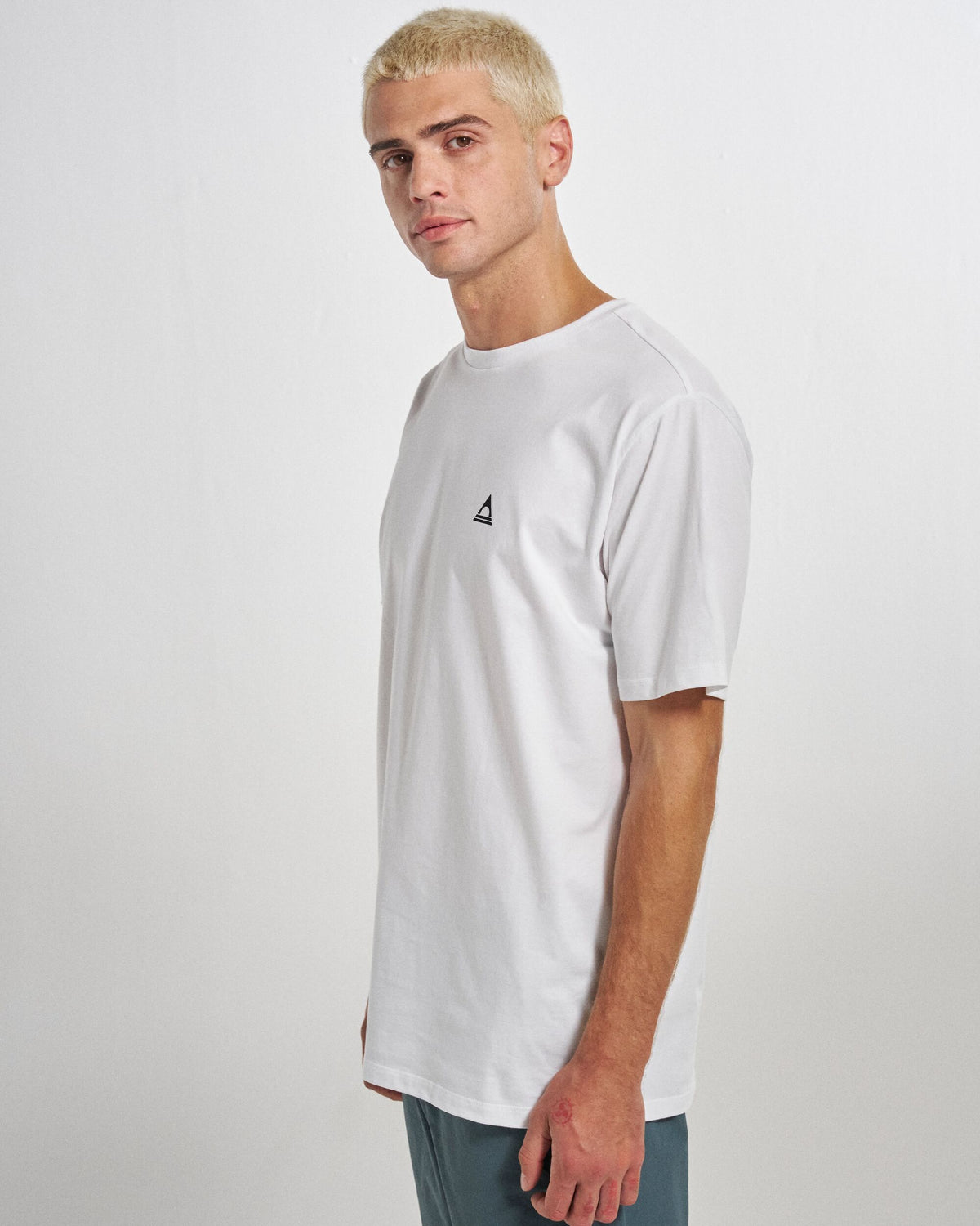 Classic Regular Fit T-Shirt - White - Studio Model