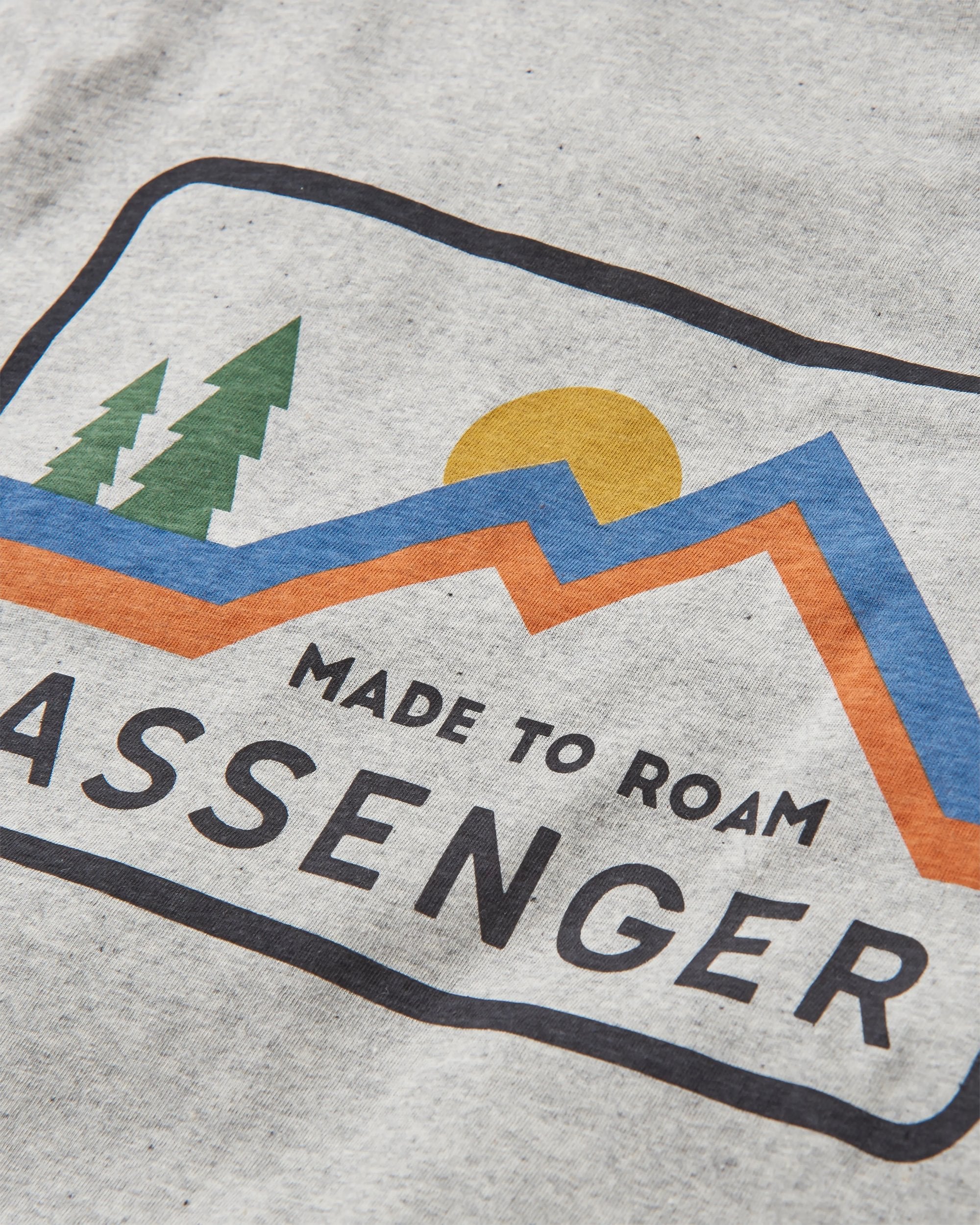 Made To Roam Recycled Cotton T-Shirt - Grey Marl - Flatlay