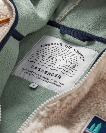 Nestling Sherpa Hooded Fleece - Vintage White - Flatlay