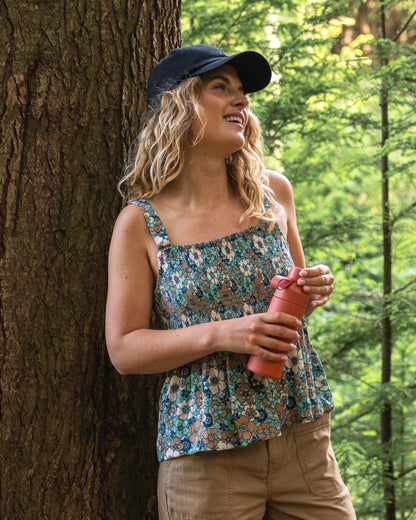 Soleis Woven Cami - Vintage Floral Aqua - Lifestyle