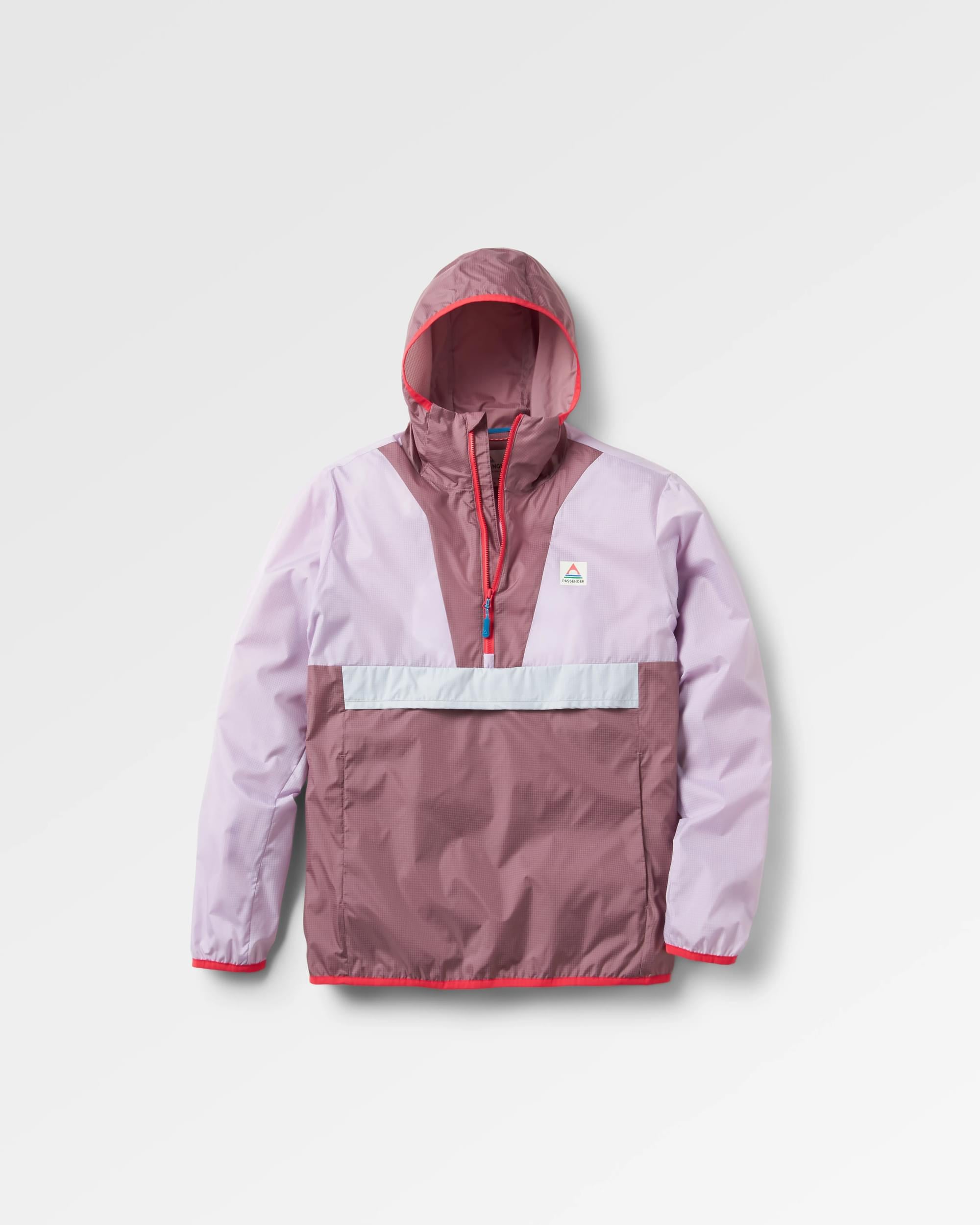 Viento Recycled Windshell Anorak - Lilac Mist/Grape - Flatlay