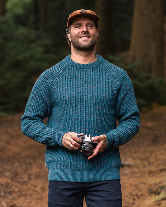 Offshore Knitted Jumper - Deep Teal
