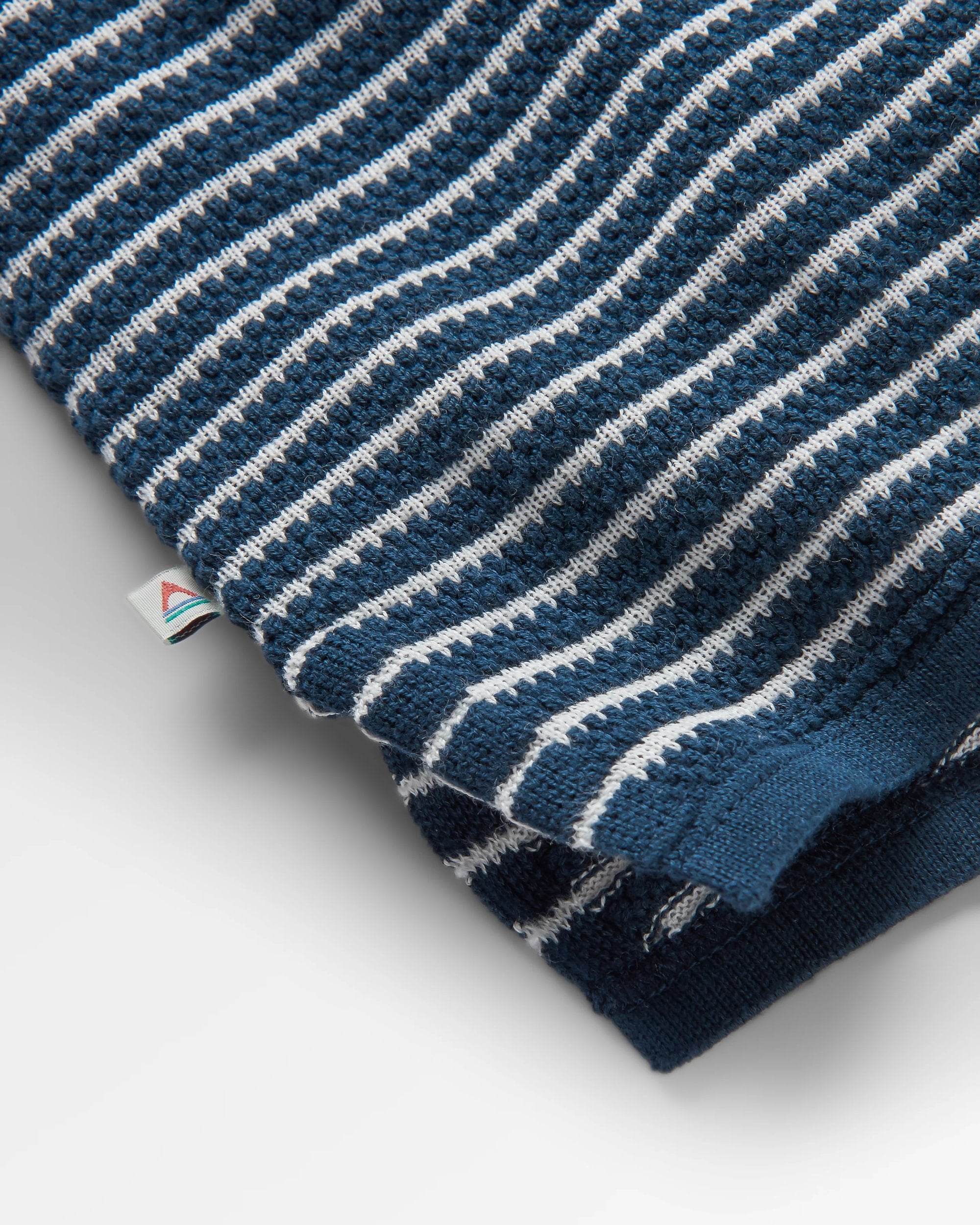 Muir Organic Knitted Jumper - Dark Denim - Flatlay