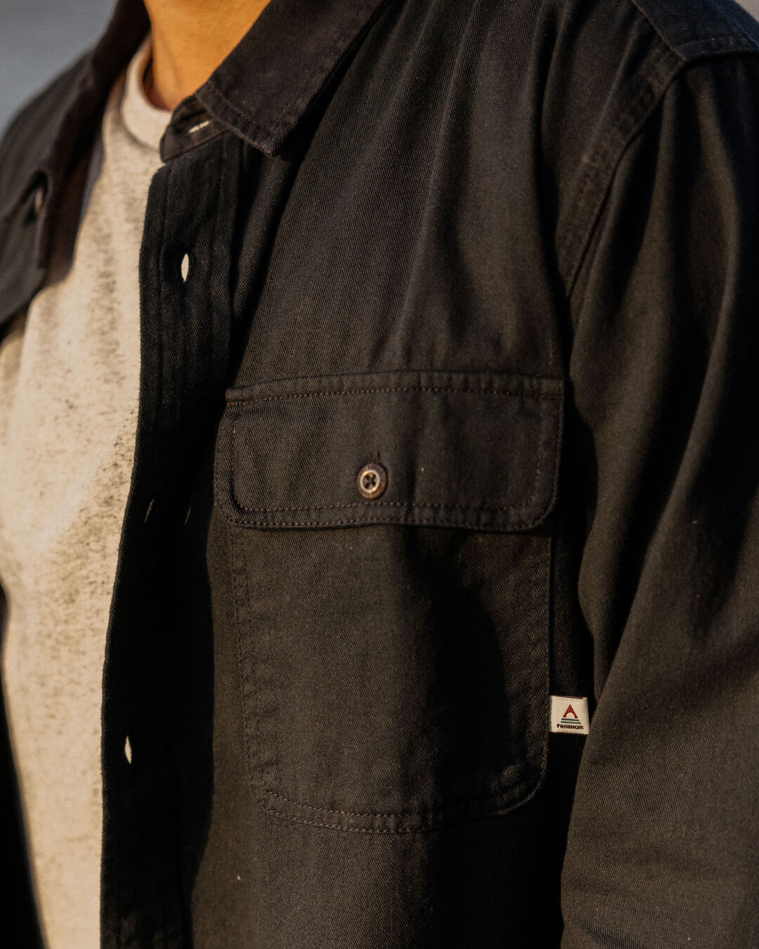 Vision Organic Cotton Overshirt - Black