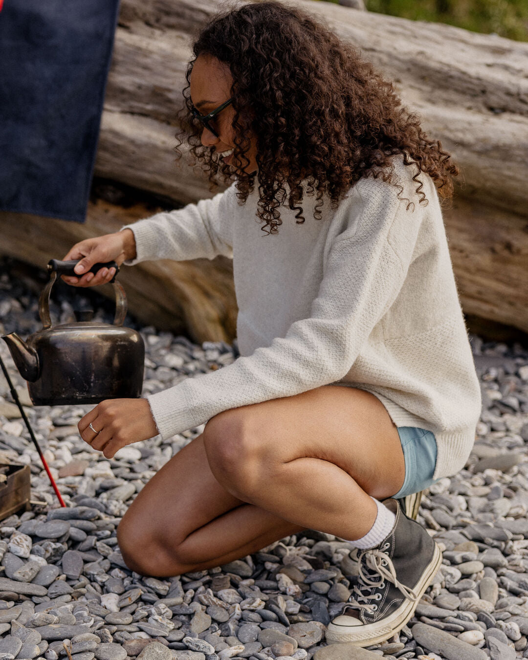 Cove Recycled Knit Jumper - Off White