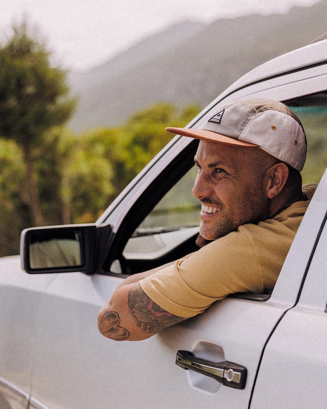 Fixie Recycled Cotton 5 Panel Cap - Apple Green Multi