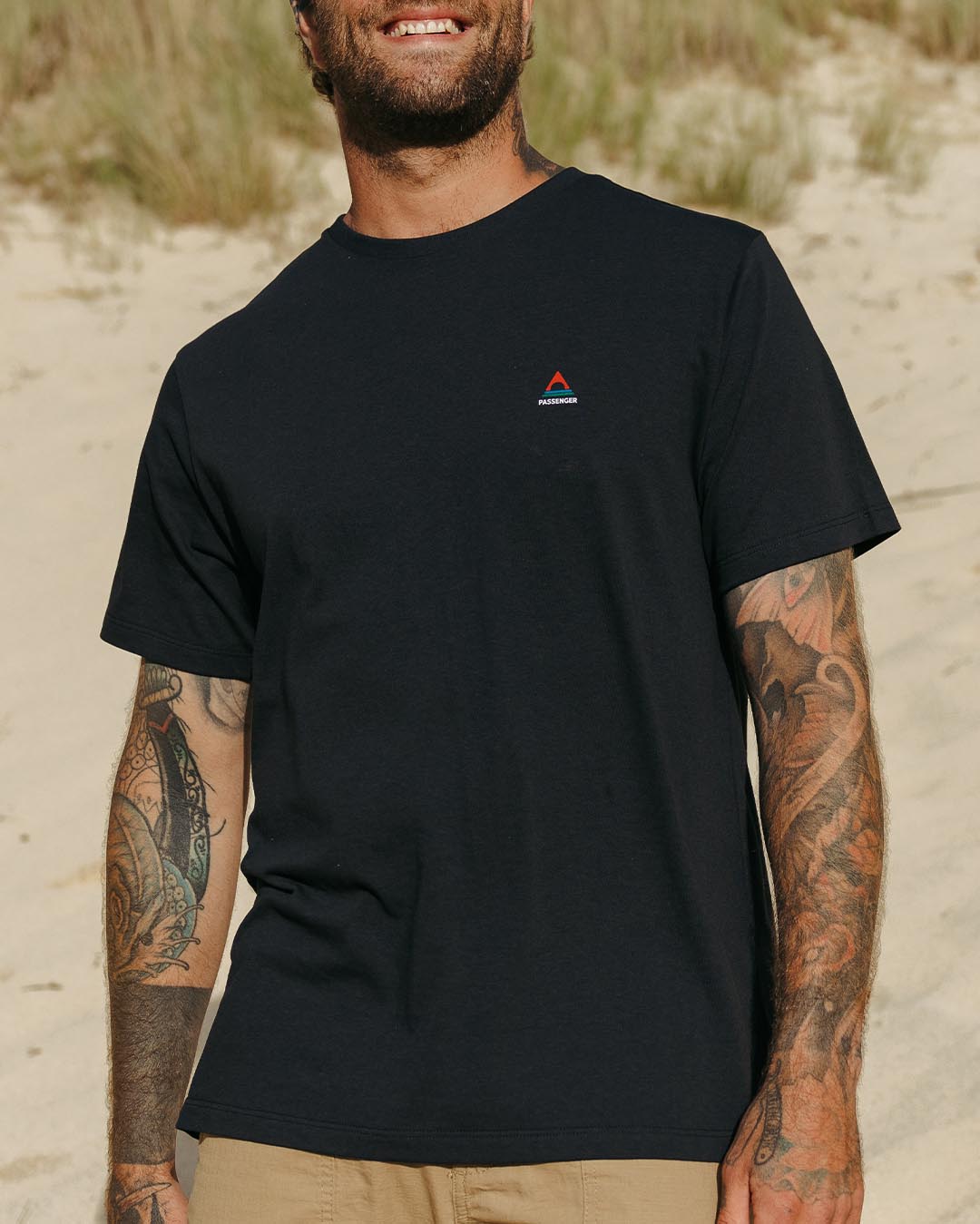 Classic Logo Recycled Cotton T-Shirt - Black