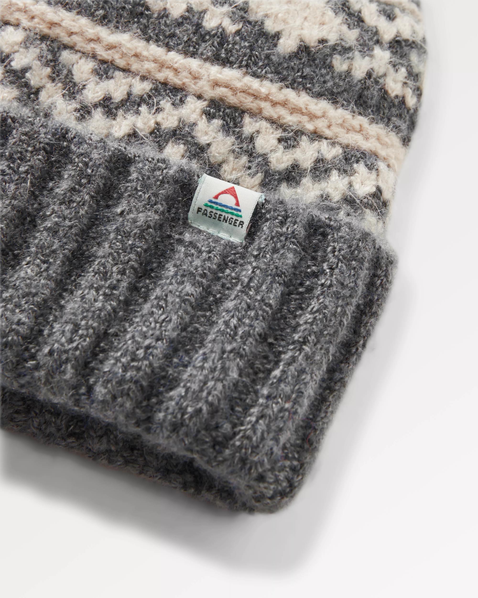 Lodge Recycled Bobble Hat - Black - Flatlay