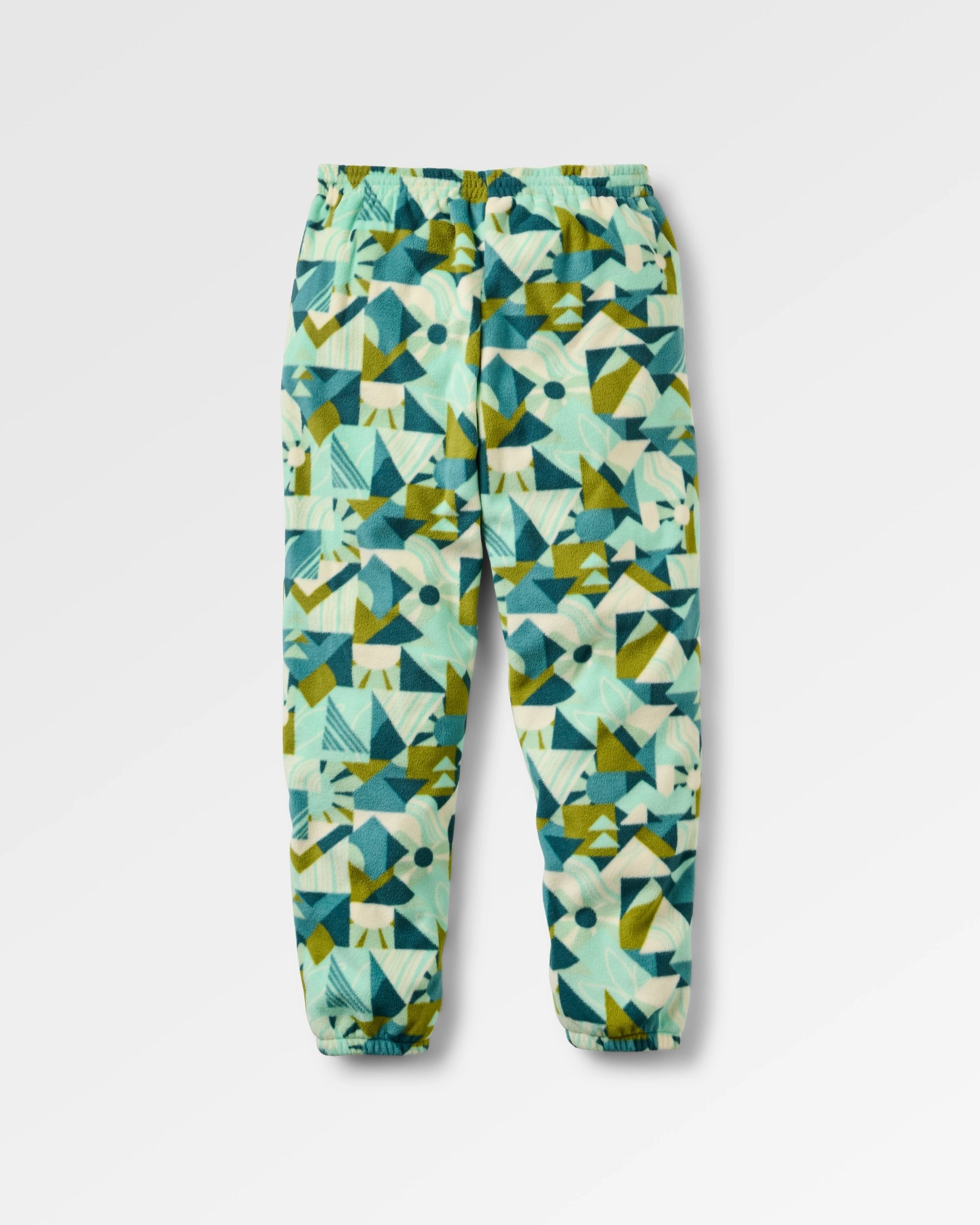 Ace Recycled Polar Fleece Joggers - Sun Patch Aquamarine - Flatlay