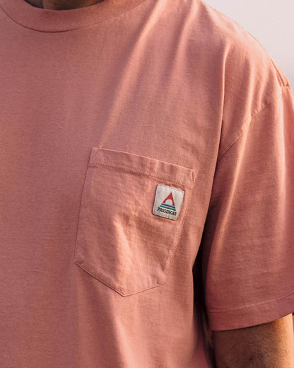 Heritage Recycled Cotton Pocket T-Shirt - Peach