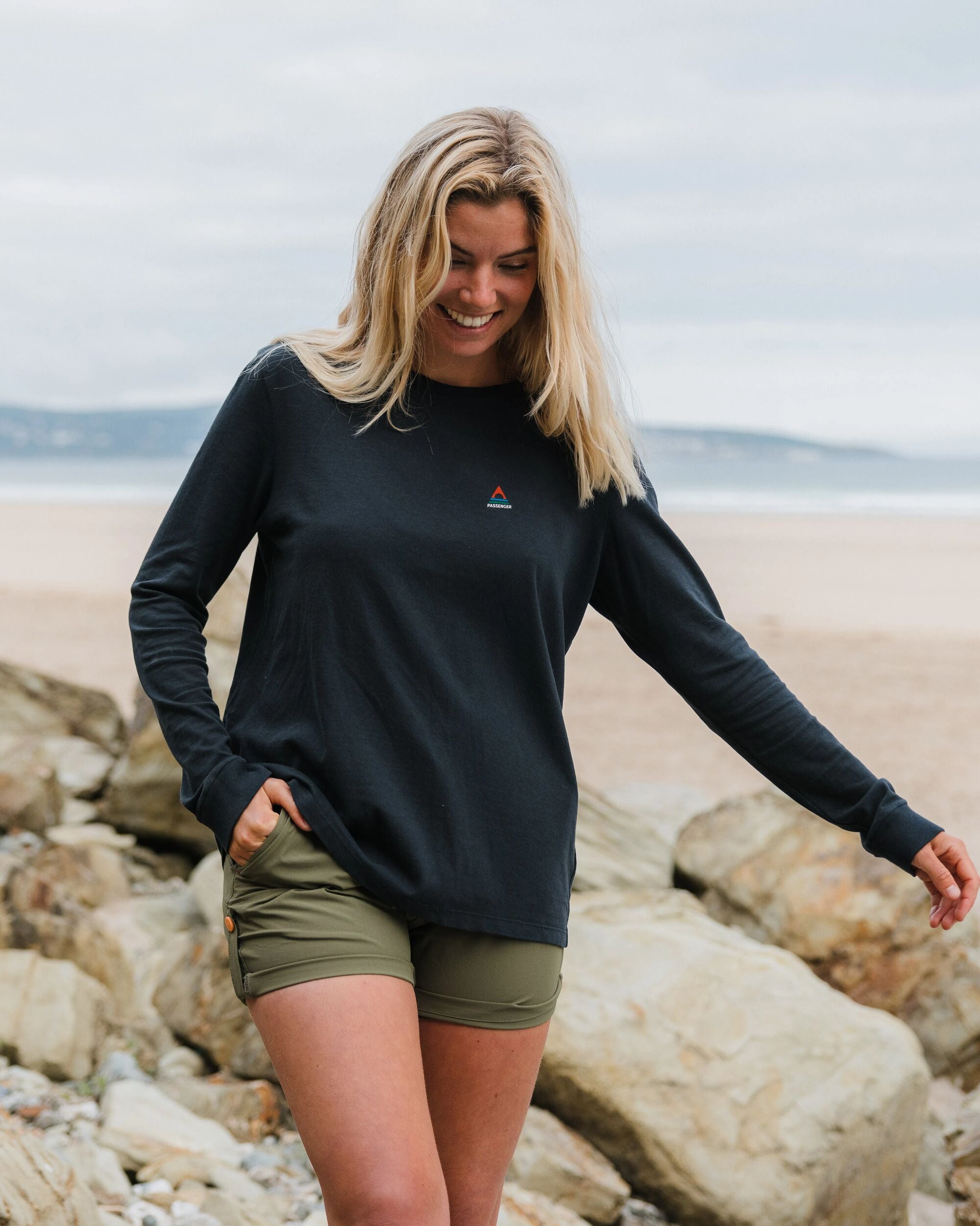 Classic Recycled Cotton LS T-Shirt - Black - Lifestyle