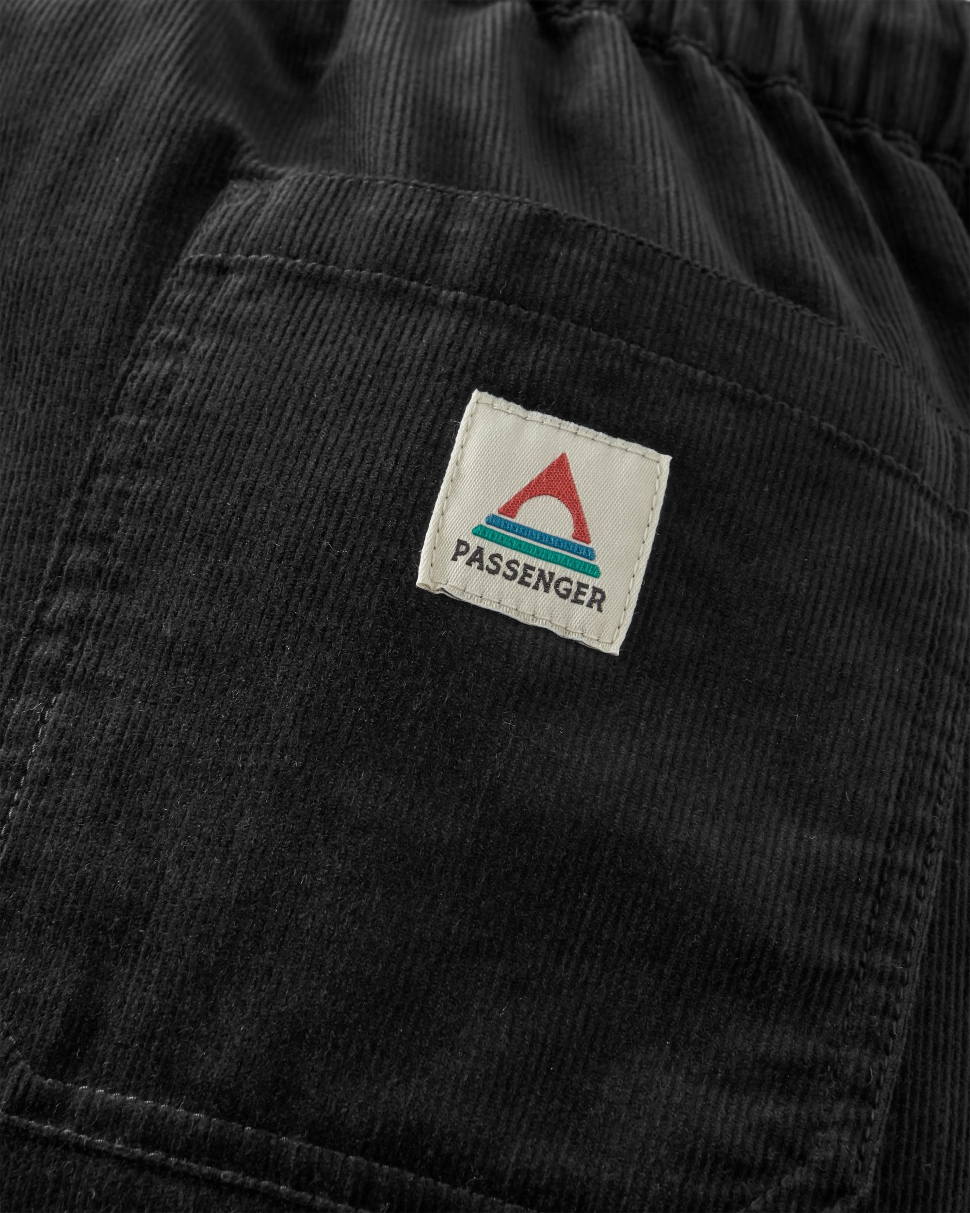 Compass Recycled Corduroy Trouser - Black - Flatlay