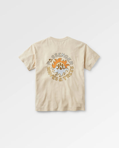 Dune Recycled Cotton Relaxed Fit T-Shirt - Birch - Flatlay