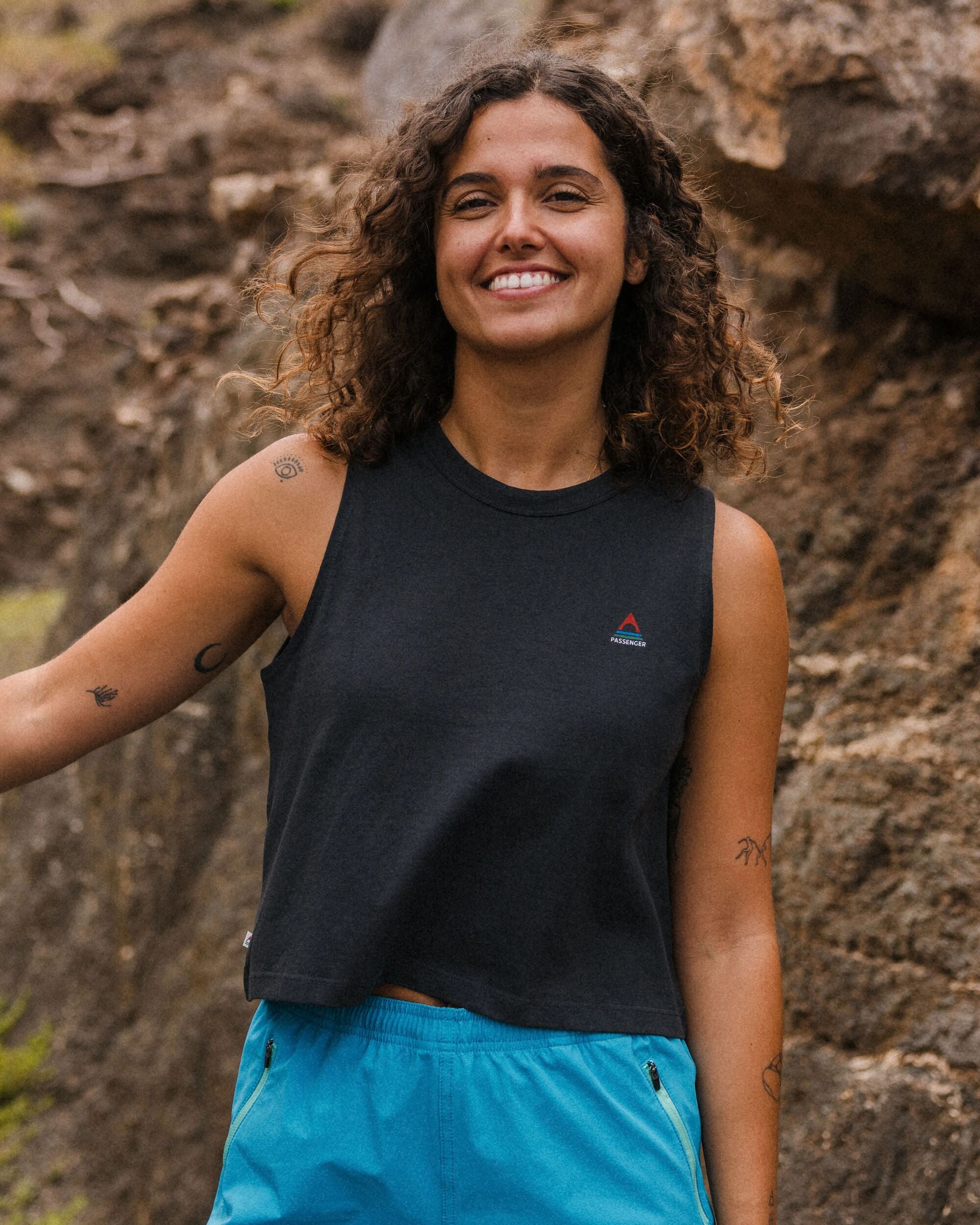 Classic Recycled Cotton Vest - Black - Lifestyle