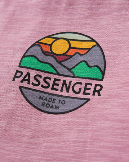 Laidback Recycled Cotton T-Shirt - Pink Haze - Flatlay