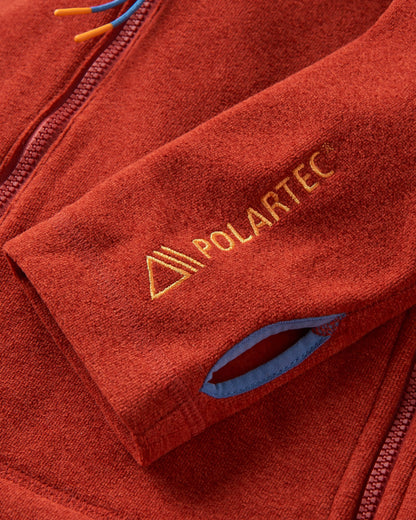 Crest Recycled Polartec® Fleece Hoodie - Red Ochre