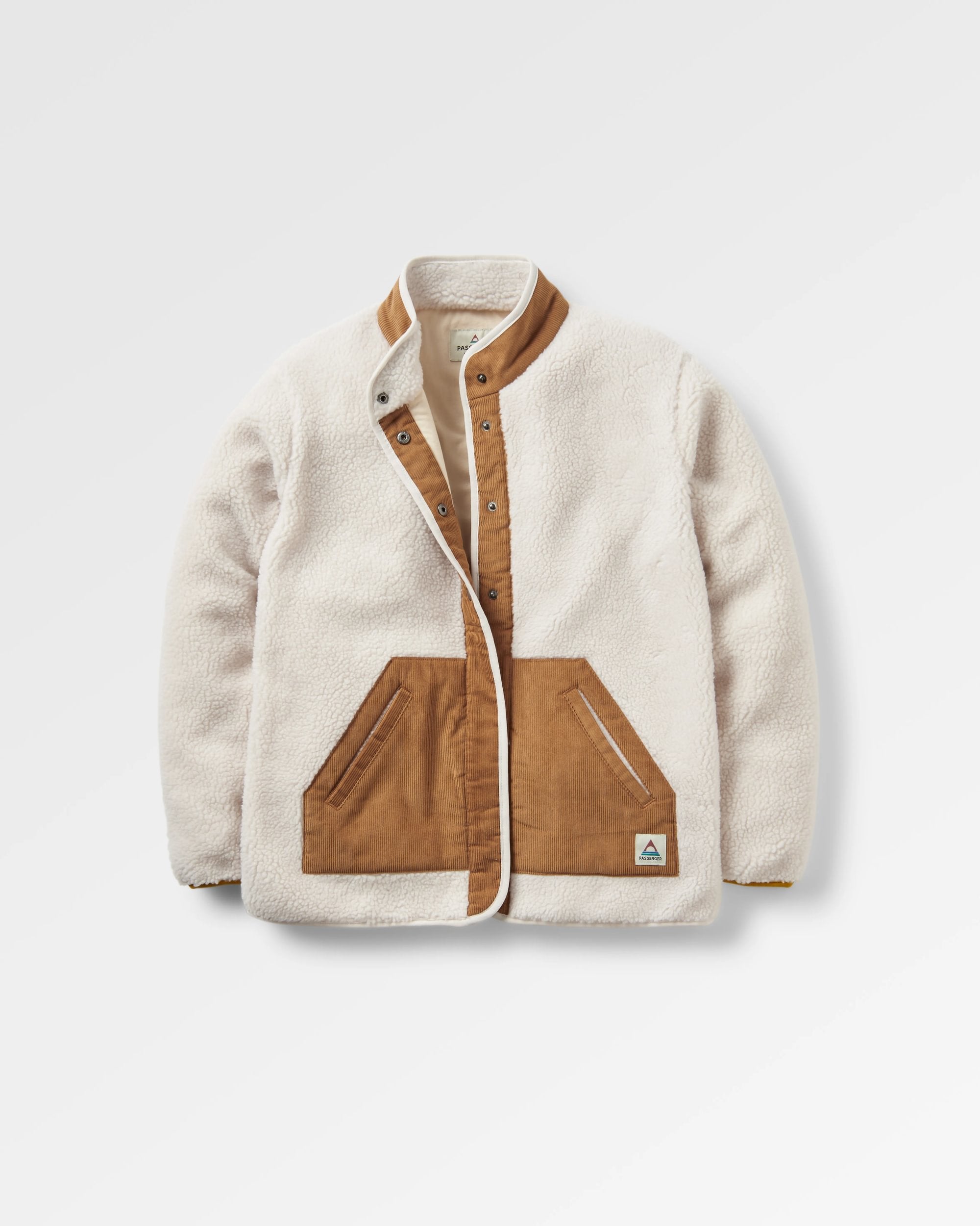 Clover Recycled Sherpa Fleece - Vintage White - Flatlay