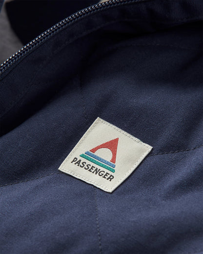 Sefton Recycled Deep-Pile Sherpa Full Zip Fleece - Abstract Mountain Blue Steel