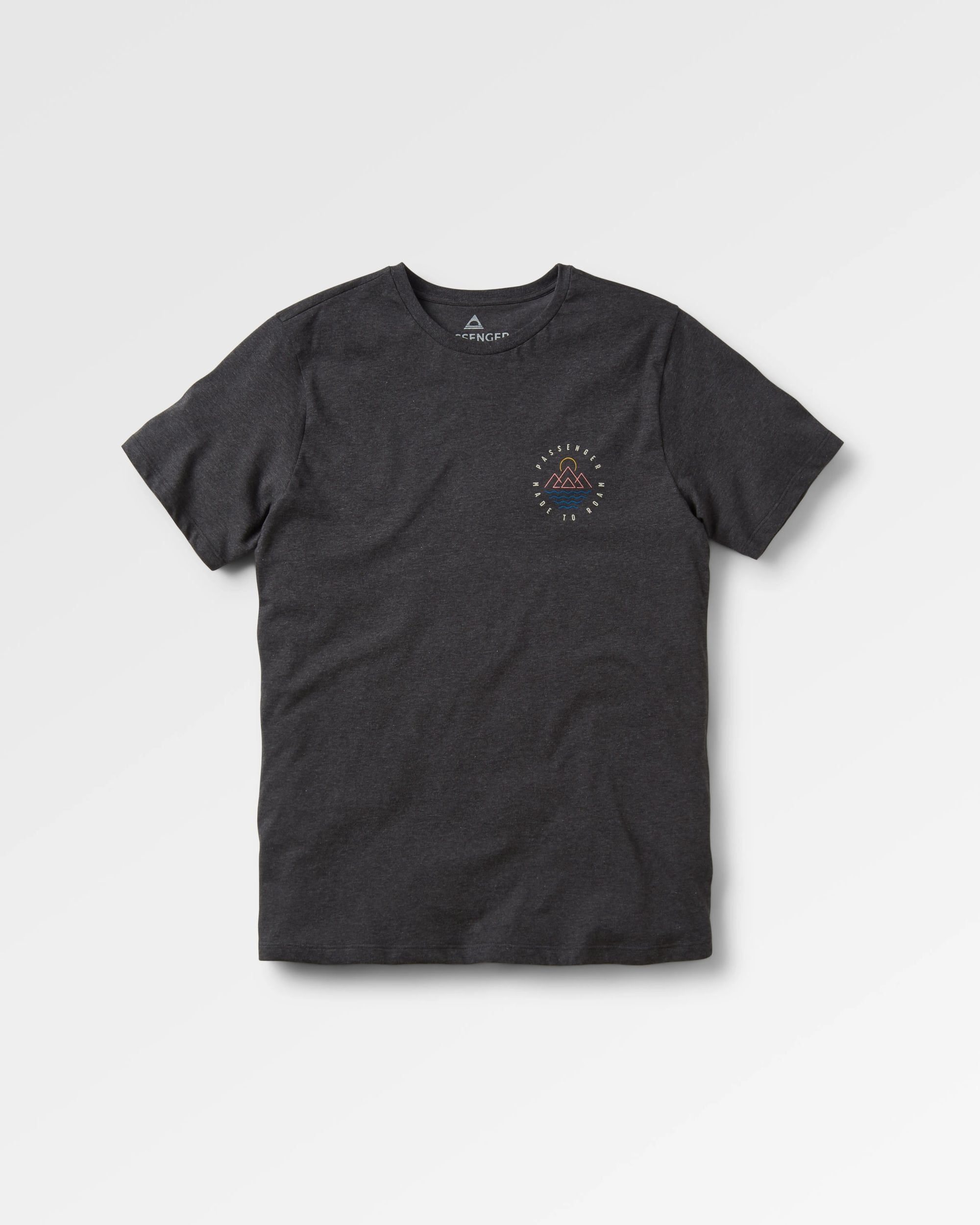 Escapism Recycled Cotton T-Shirt - Charcoal Marl - Flatlay