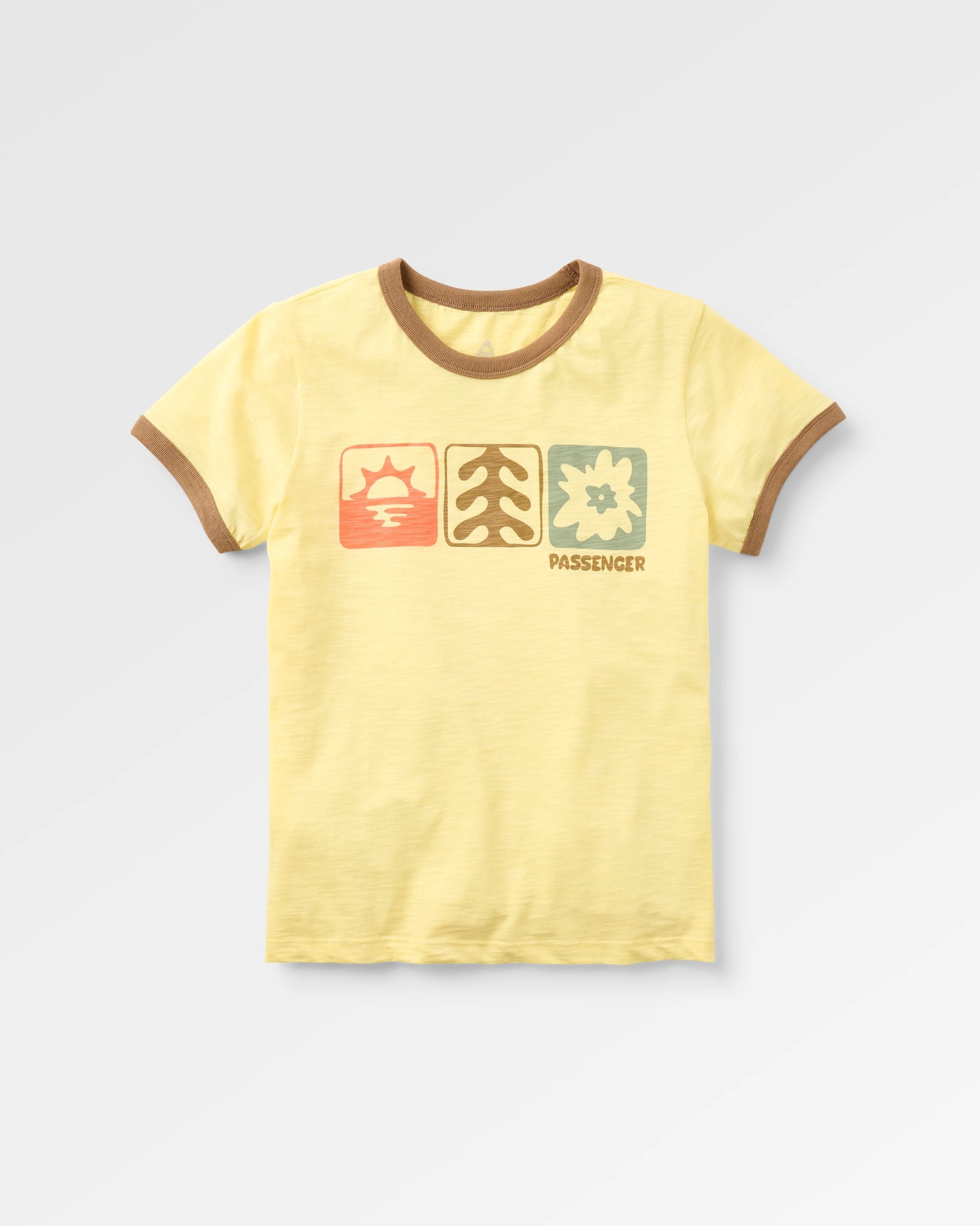 Daze Recycled Cotton T-Shirt - Sunlight - Flatlay