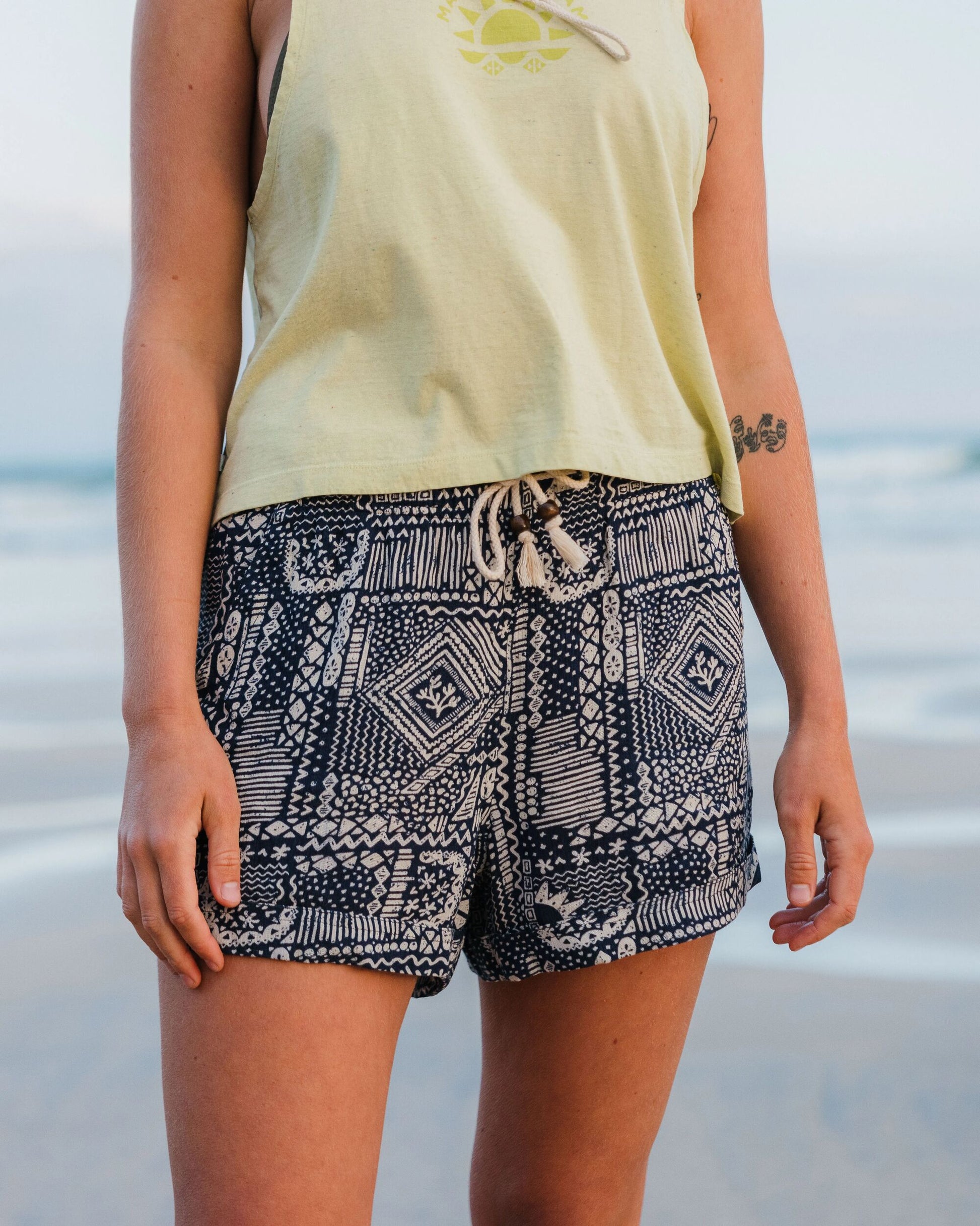 Santosa Woven Short - Vintage Patchwork Navy