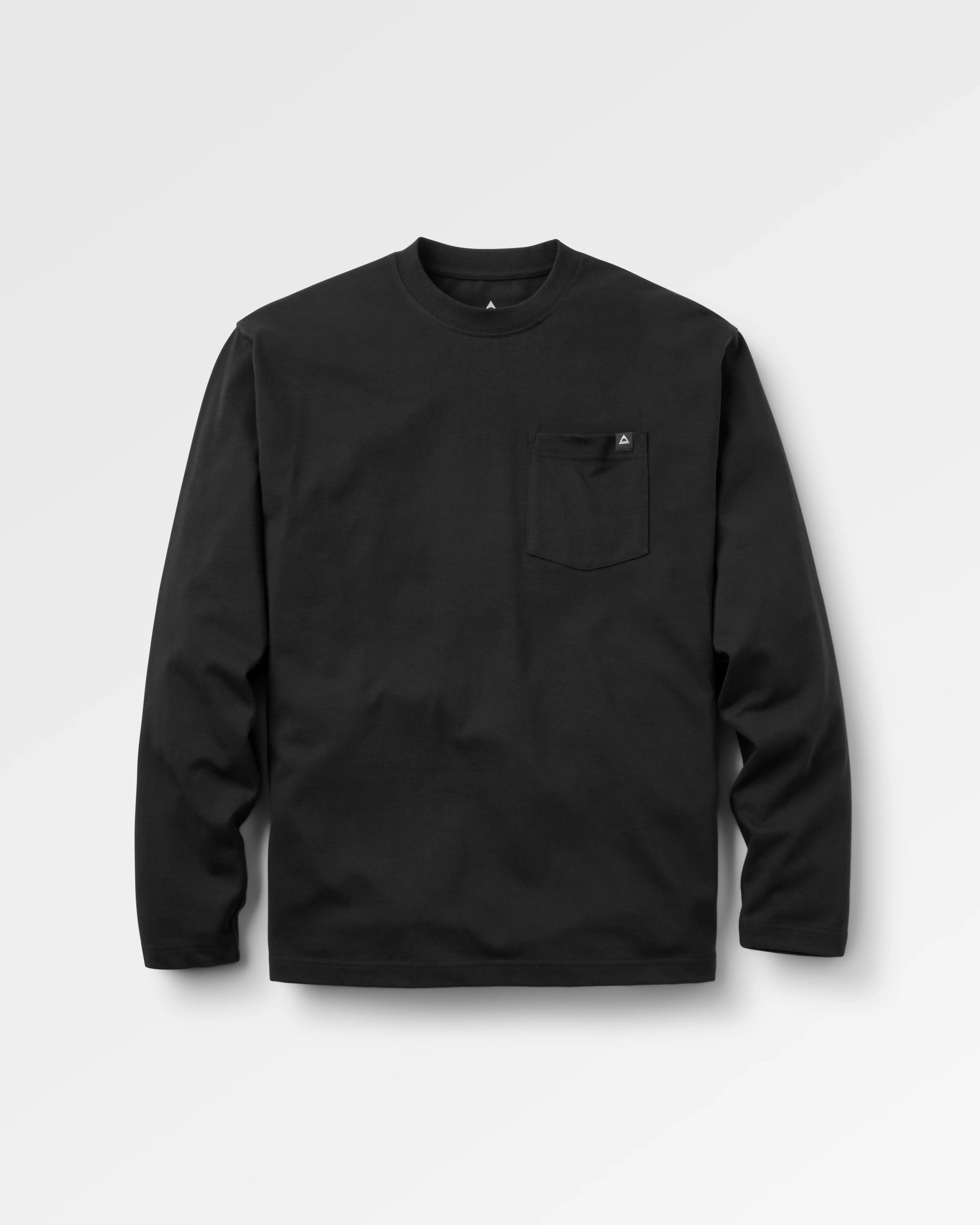 Heritage Relaxed Fit LS T-Shirt - Black - Flatlay