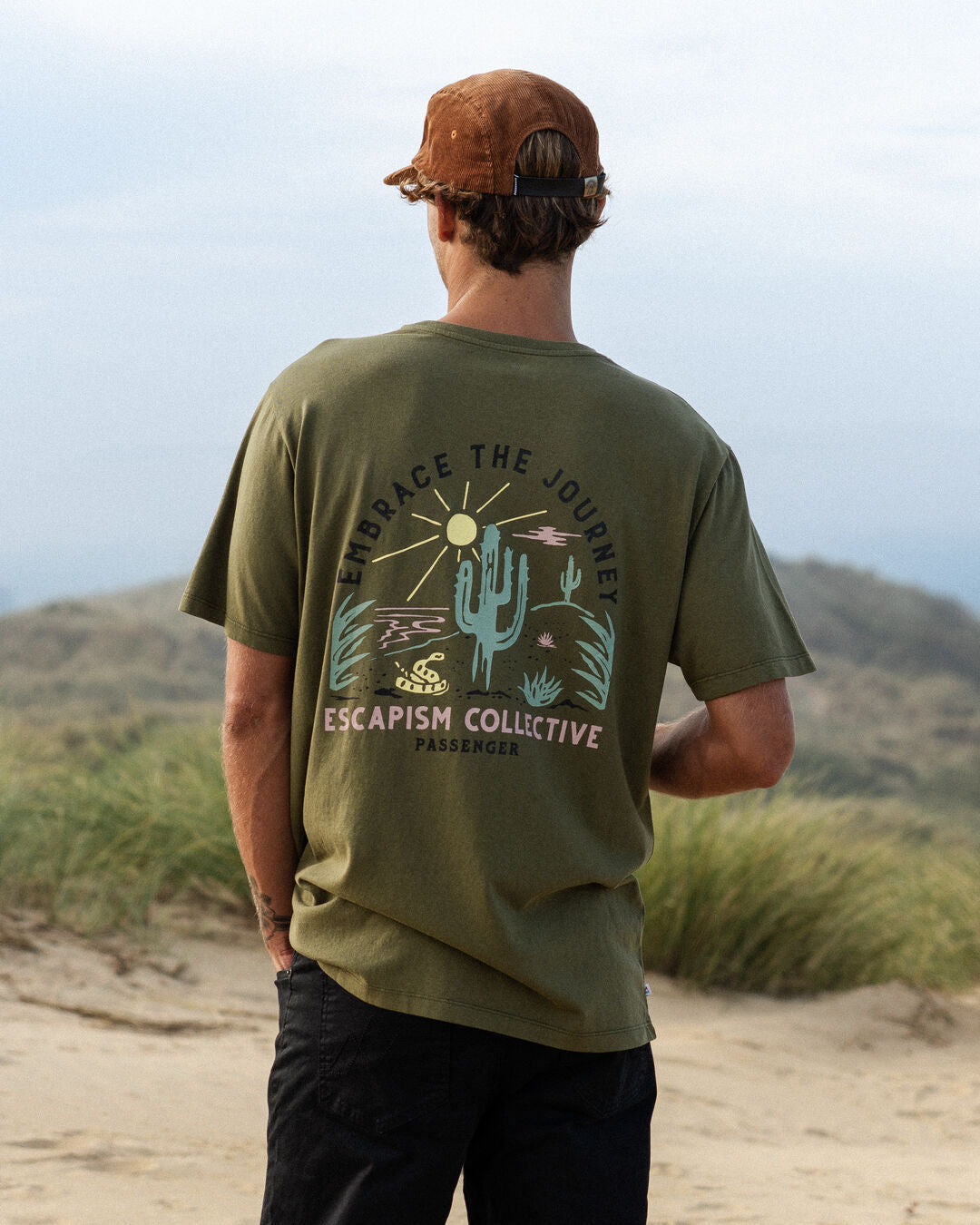 Tizana Recycled Cotton T-Shirt - Khaki - Lifestyle