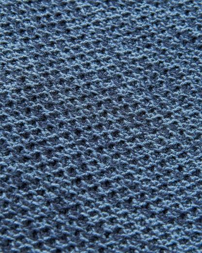 Shore Organic Cotton Knit Jumper - Rich Navy - Flatlay