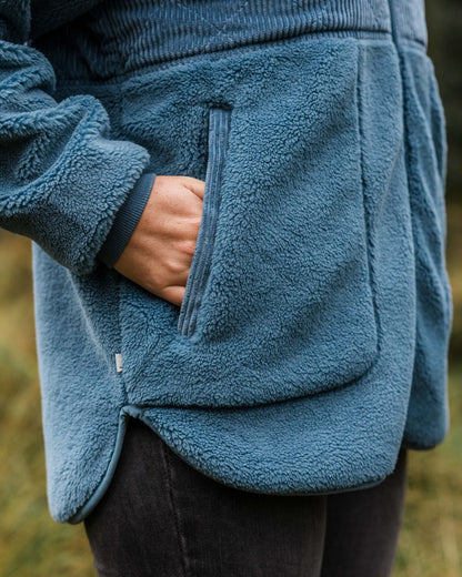 Awaken Recycled Deep-Pile Sherpa Fleece - Washed Blue
