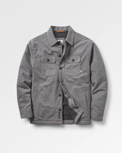 Freestyle Sherpa-Lined Overshirt - Grey Marl