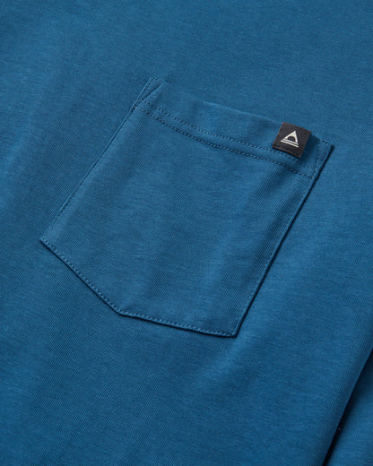 Heritage Relaxed Fit LS T-Shirt - Dark Denim - Flatlay