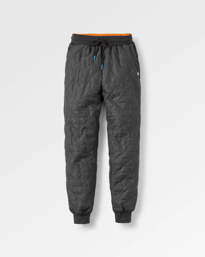 Homewood Recycled Quilted Jogger - Black - Flatlay