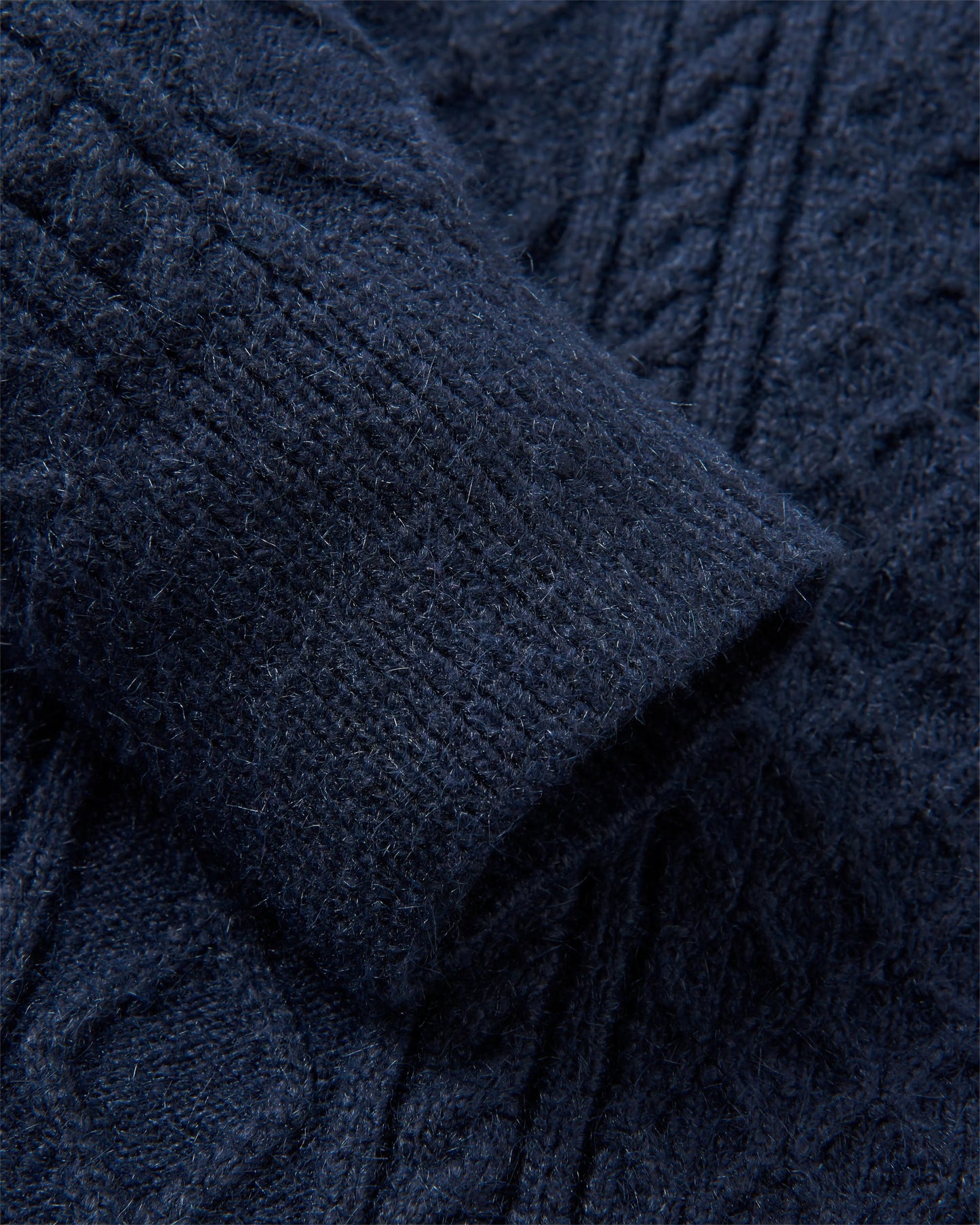 Sandbar Cable Knitted Jumper - Rich Navy