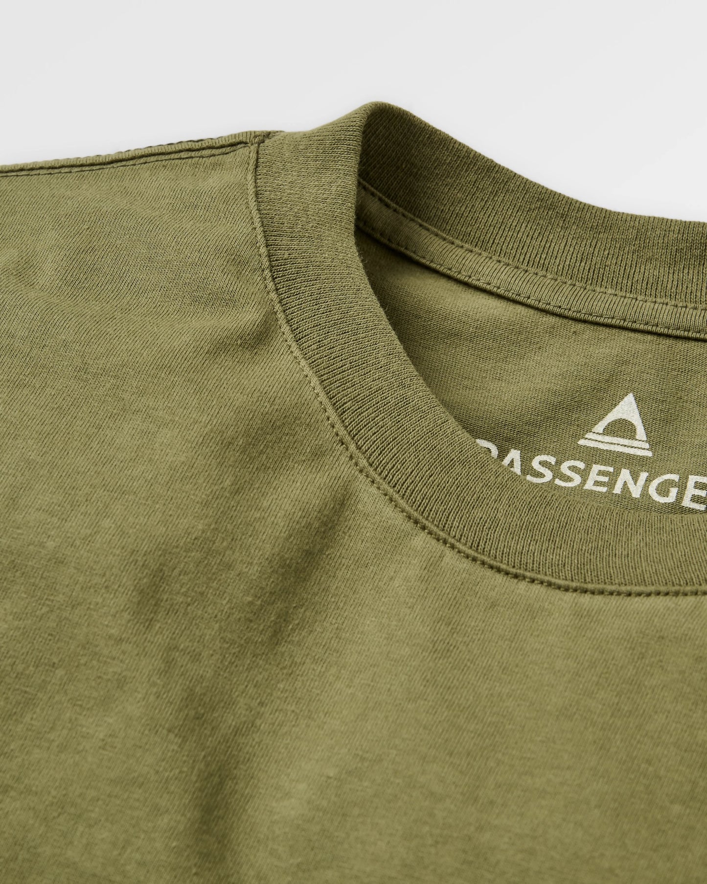 Laidback Recycled Cotton Relaxed Fit T-Shirt - Khaki - Flatlay