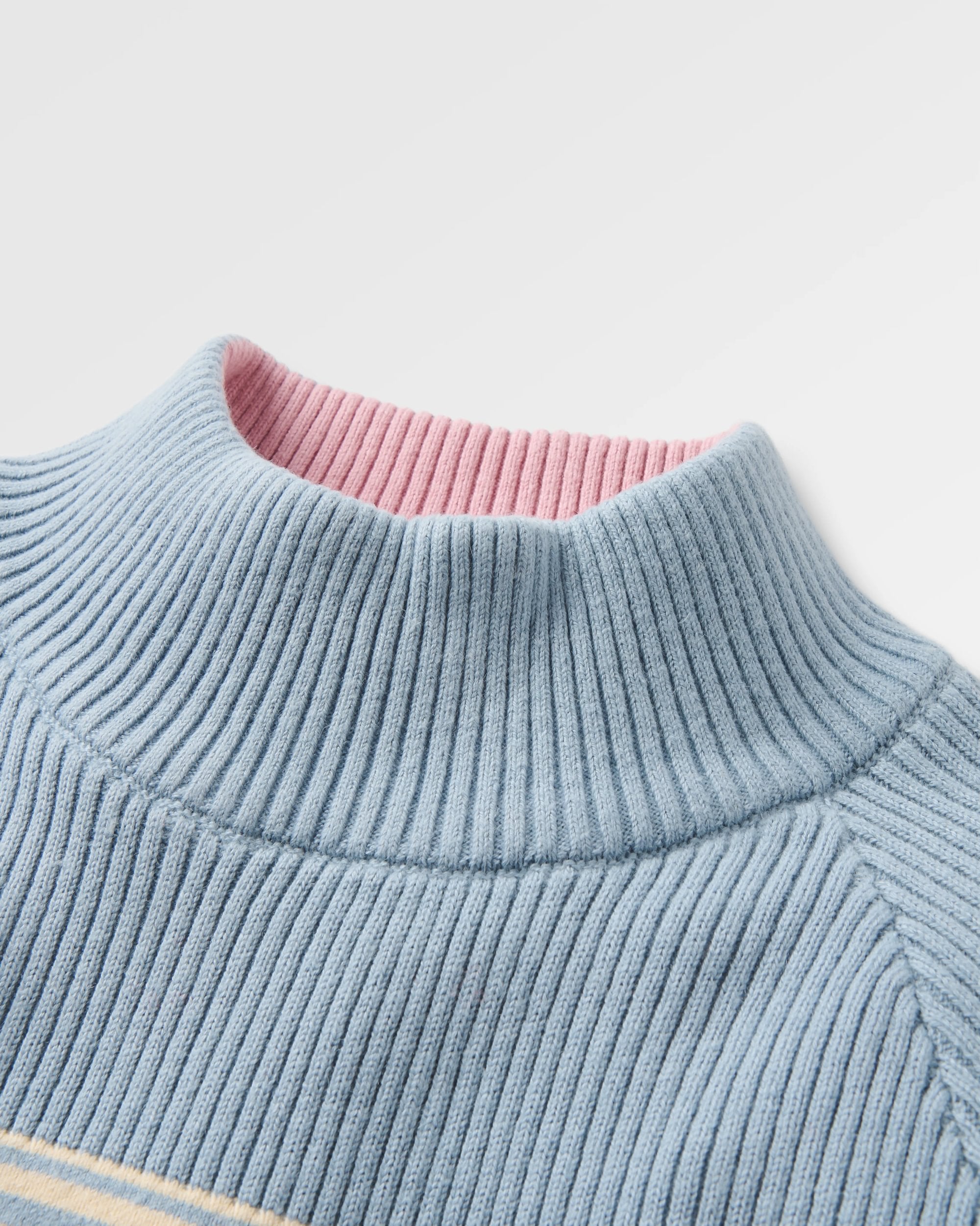 Nurture Organic Cotton Jumper - Faded Denim - Flatlay