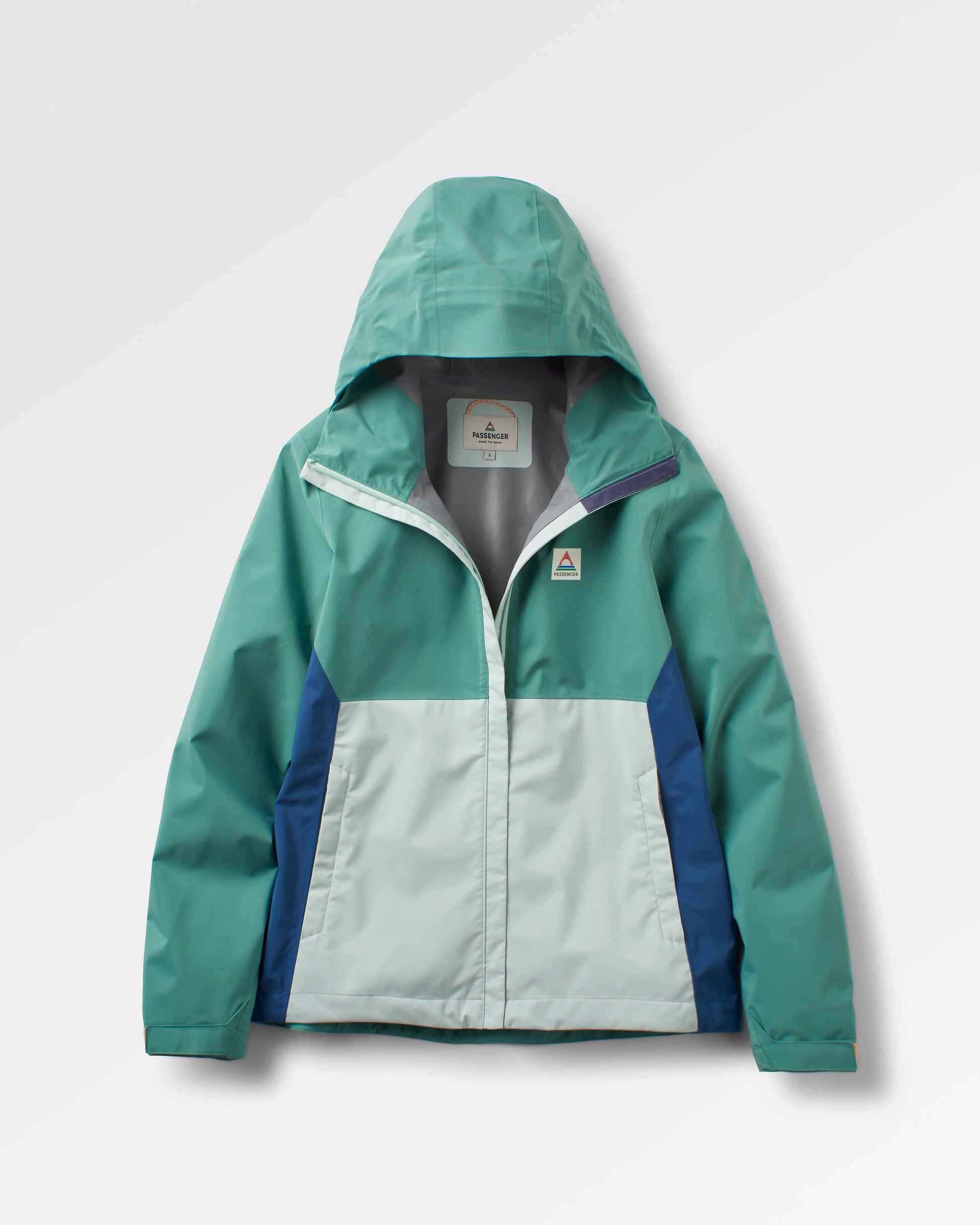 Rainstorm Recycled Waterproof Jacket - Deep Sea/Surf Spray