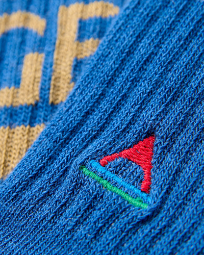 Classic Passenger Crew Socks - Blue Navy - Flatlay