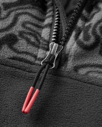 Set Off Polartec® 1/4 Zip Fleece - Strata Swirl Black - Flatlay