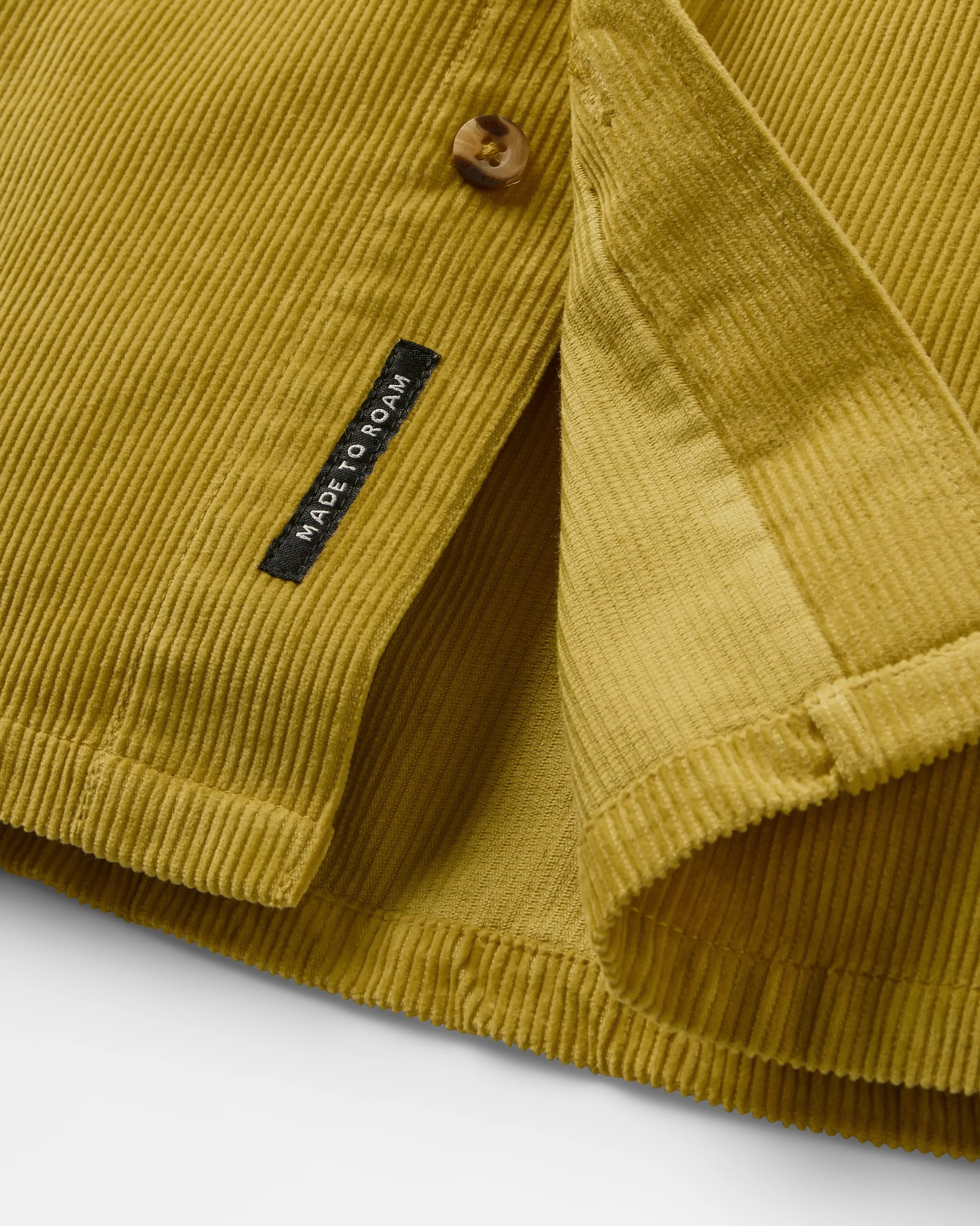 Backcountry Cord Shirt - Heritage Yellow - Flatlay