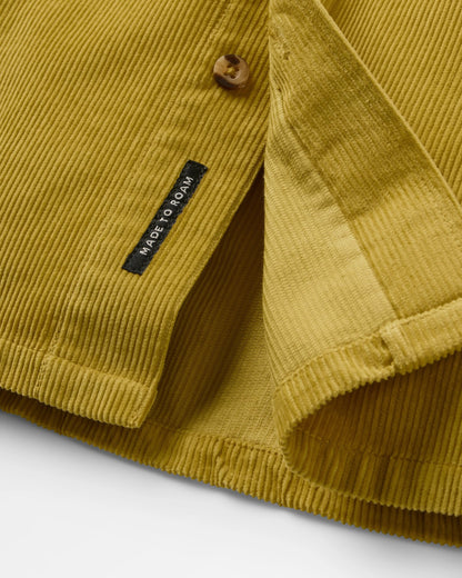 Backcountry Cord Shirt - Heritage Yellow - Flatlay