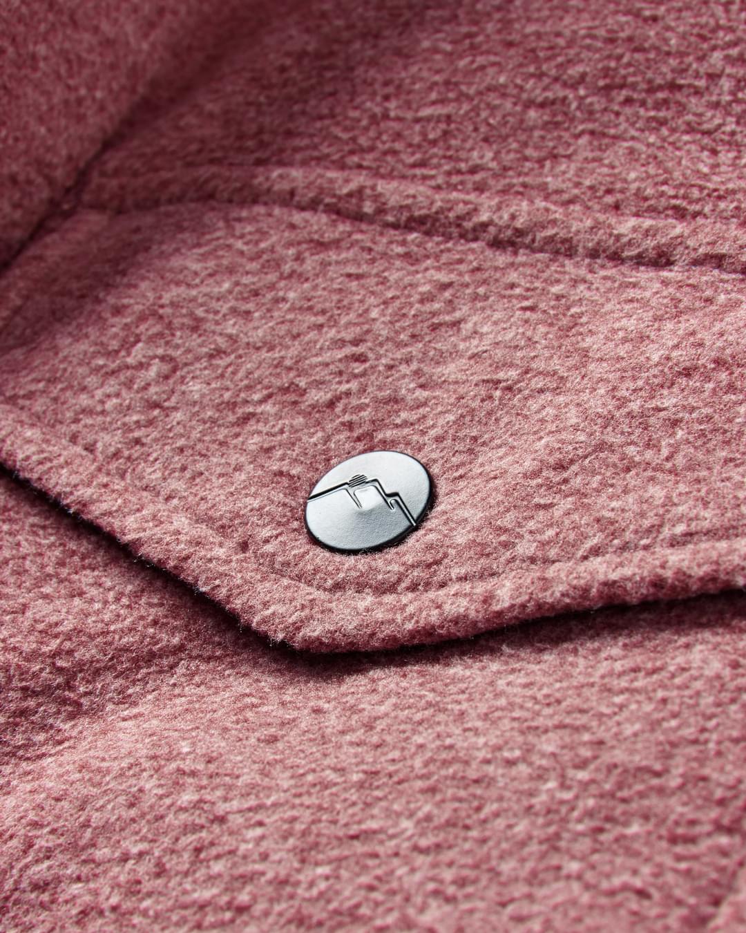 Maple Polar Recycled Fleece Shirt - Wine Marl - Flatlay